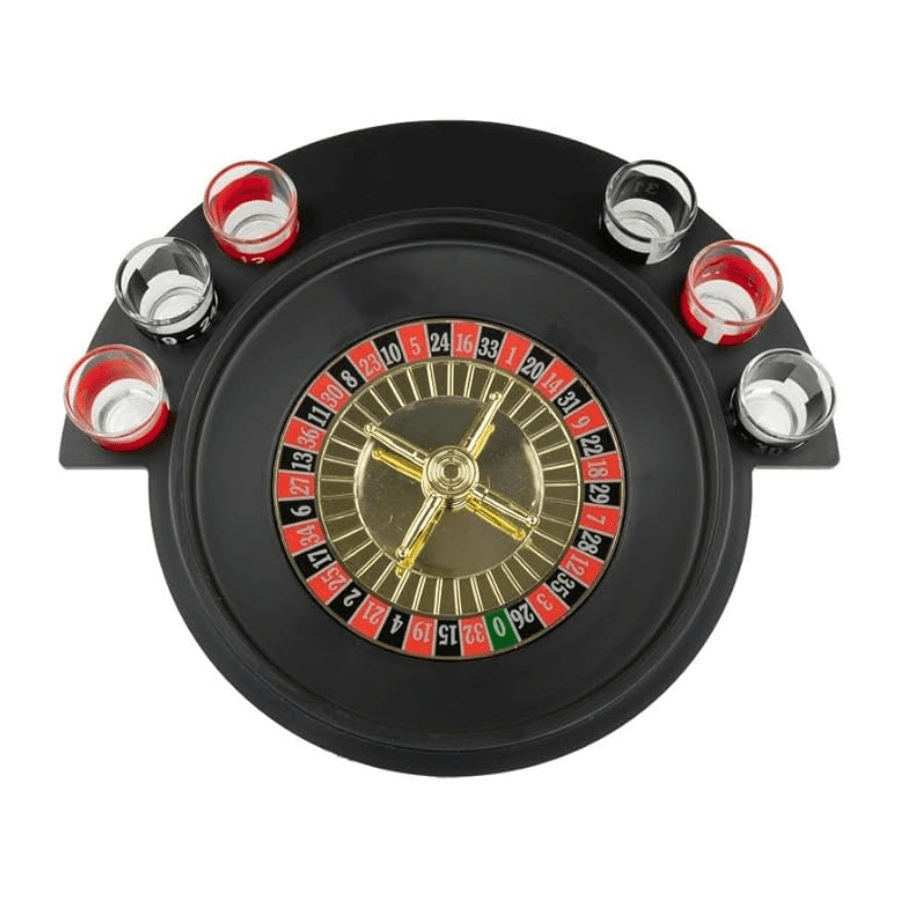 Deluxe Roulette Lucky Shot Drinking Game, 6 Glass